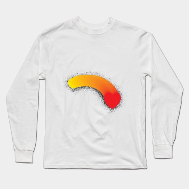 BLENDED CURVED HEART WITH SPALTTERS Long Sleeve T-Shirt by OssiesArt